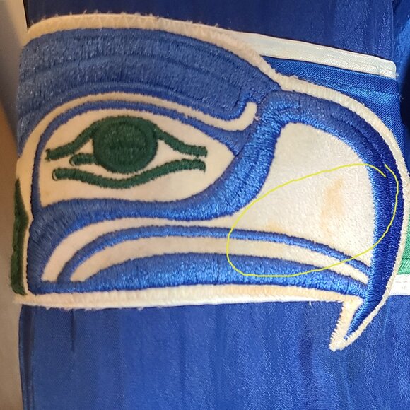 Vintage Seattle Seahawks Starter Pro Line Men’s Full Snap Bomber Jacket Size L - Picture 12 of 16